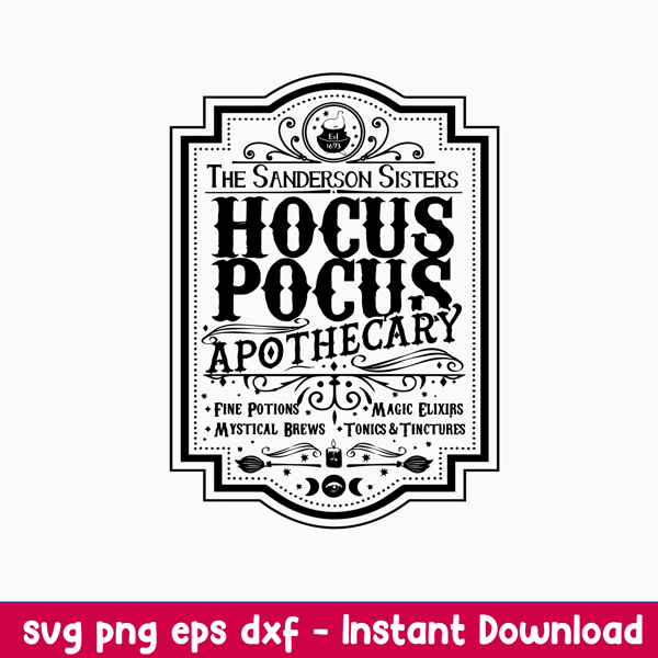 Hocus Pocus Apothecary Svg, Hocus Pocus Svg, Haloween Svg, Png Dxf Eps File.jpeg