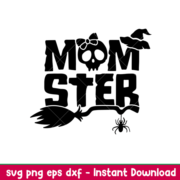 Momster, Momster Svg, Witch Svg, Halloween Svg, png,dxf,eps file.jpeg