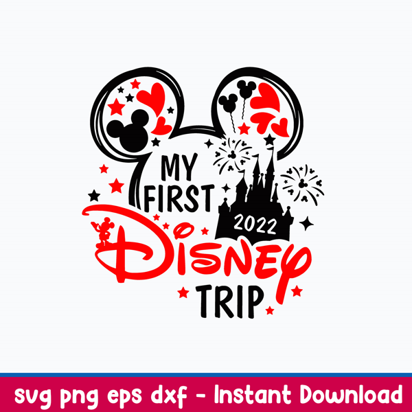 Mouse My First Trip to Castle Svg,  Mickey Mouse Svg,  Png Dxf Eps File.jpeg