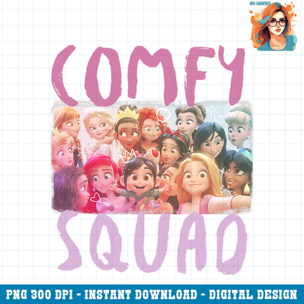 Disney Princess Group Shot Wreck It Ralph 2 Slumber Party PNG Download.jpg