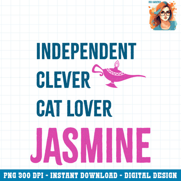 Disney Princess Independent Clever Cat Lover Jasmine PNG Download.jpg