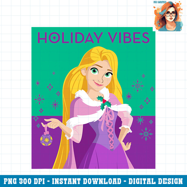 Disney Princess Rapunzel Winter Holiday Vibes PNG Download.jpg