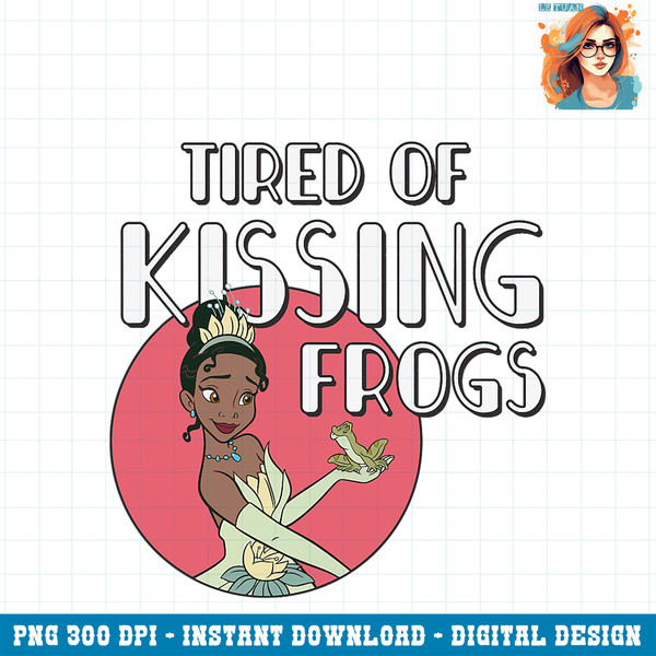 Disney Princess Tiana Tired of Kissing Frogs PNG Download.jpg