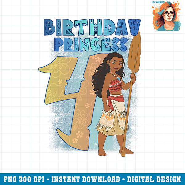 Disney Princesses Moana Fourth Birthday Princess PNG Download.jpg