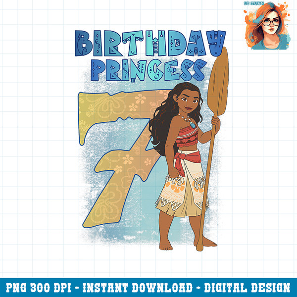 Disney Princesses Moana Seventh Birthday Princess PNG Download.jpg