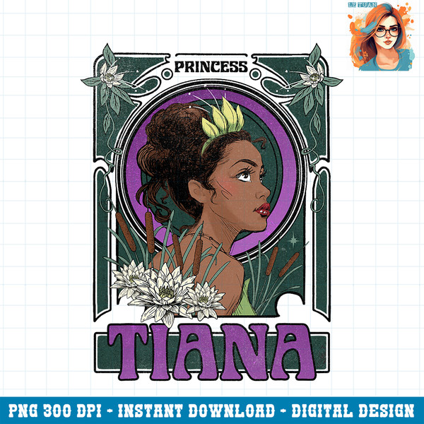 Disney The Princess & The Frog Tiana Profile Sketch PNG Download.jpg