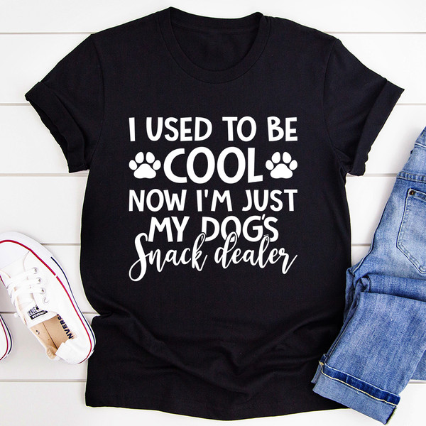 I Used To Be Cool Now I'm Just My Dogs Snack Dealer Tee.jpg