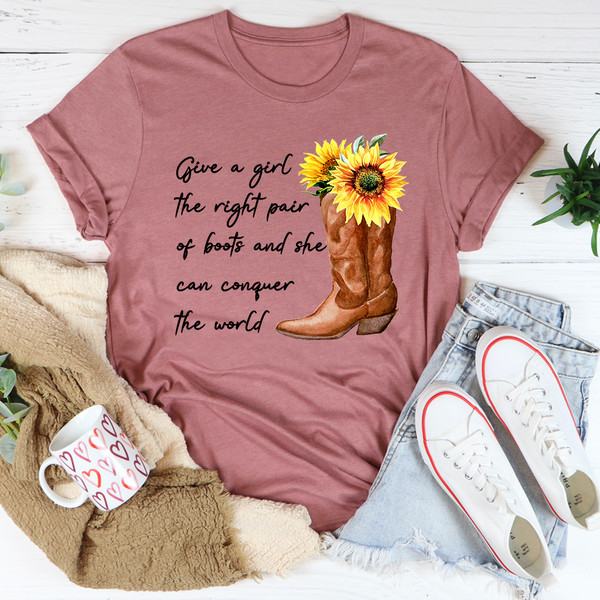 Give A Girl The Right Pair Of Boots Tee3.jpg