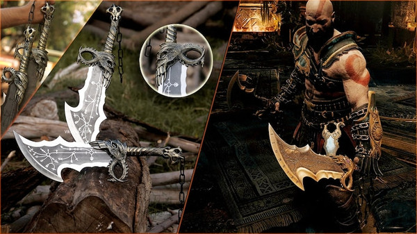 God of War Blades of Chaos Metal, God of War, God of War Blades of Chaos Sword Twin Blades, Kratos Metal Cosplay