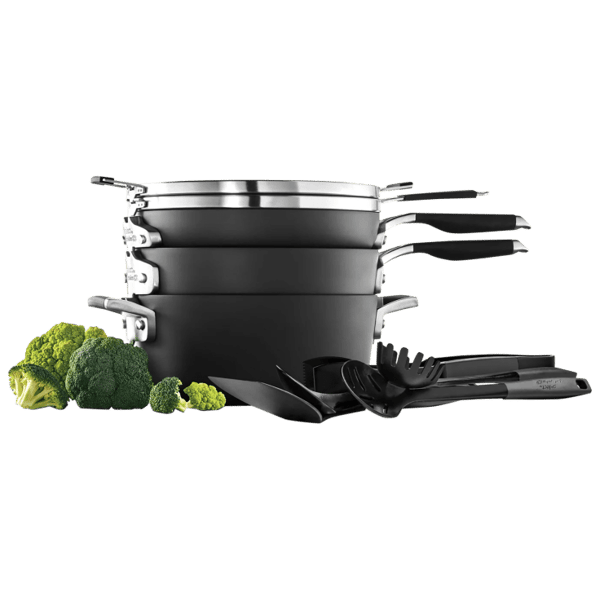 Select by Calphalon Space Saving Hard Anodized Nonstick 5 Piece Pasta Cookware  Set 