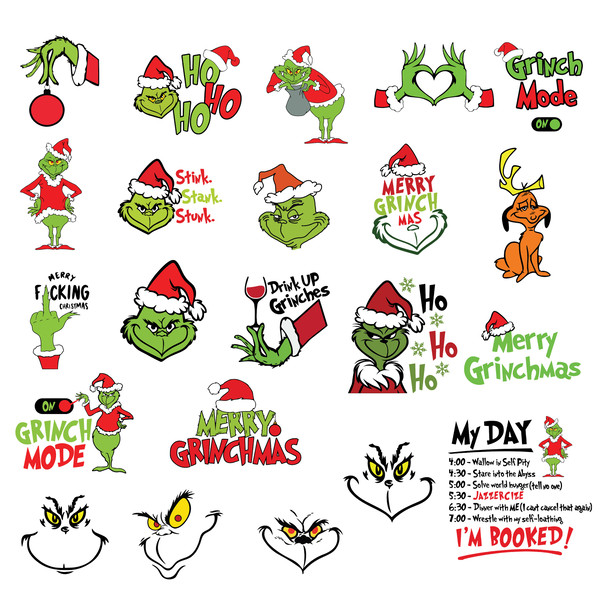 Grinch Face Svg, Grinch Hand, Grinch SVG Bundle, Grinch Ornament, Grinch smile, Green Character svg, Grinch Christmas svg, Christmas Grinch.jpg