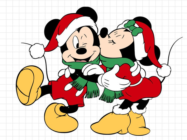 Mouse Christmas Kiss Svg, Christmas Season Svg Png, Mickey Minnie Christmas, Christmas Squad Svg, Holiday Svg Png Cricut Sublimation.jpg