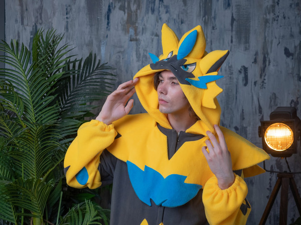 Zeraora pokemon kigurumi adult onesie pajama 02.jpg