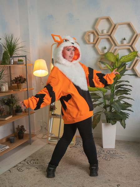 Arcanine pokemon hoodie hooded sweatshirt 04.jpg