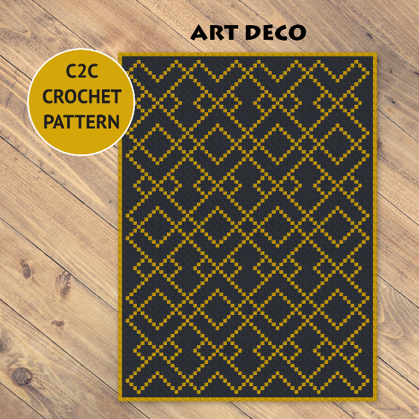 4. Art Deco crochet blanket pattern