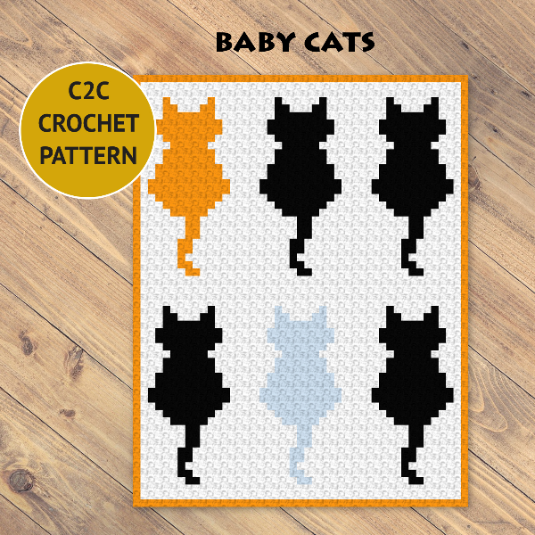 4. Baby Cats crochet blanket pattern