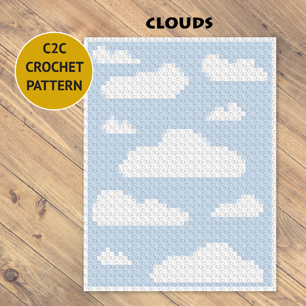 4. Clouds - crochet blanket pattern