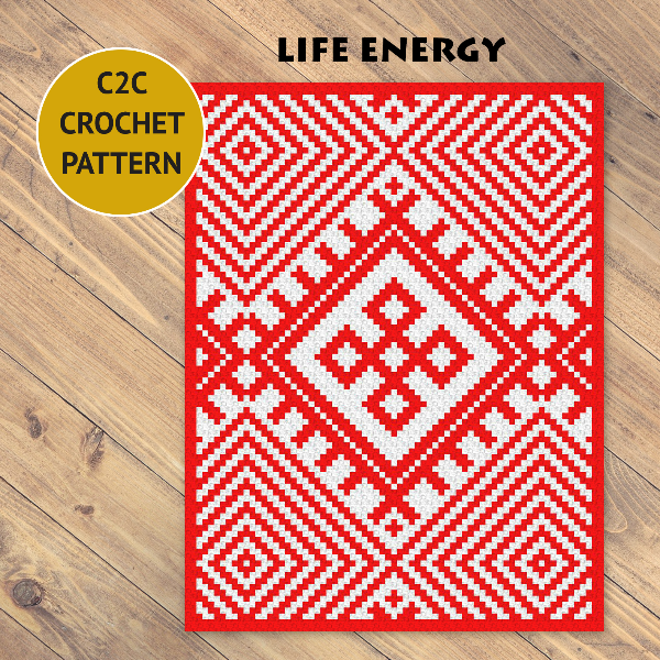 4. Life Energy - crochet blanket pattern