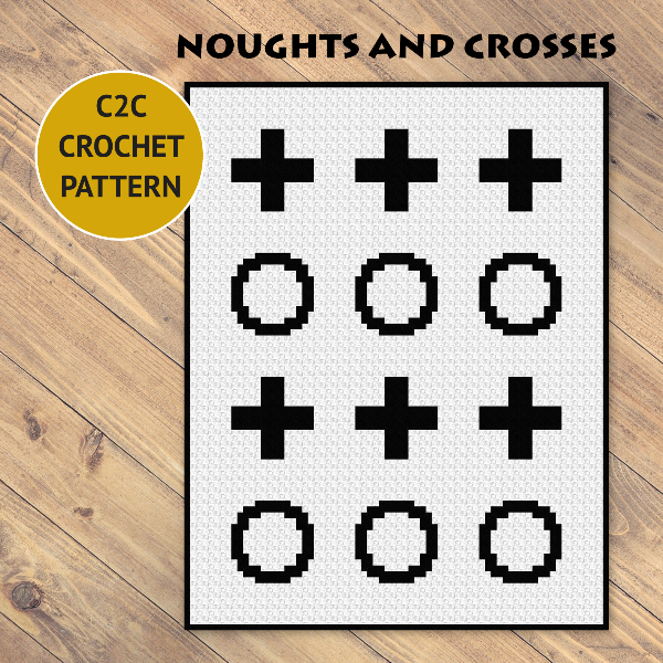4. Noughts and crosses throw crochet pattern