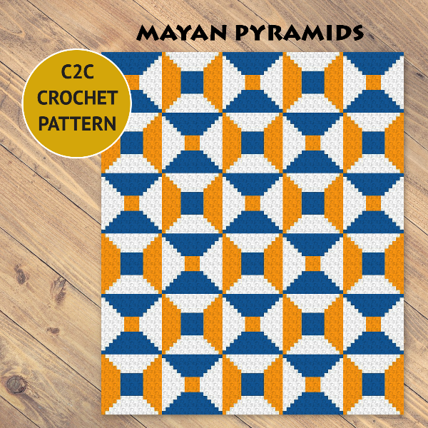 4. Mayan Pyramids crochet blanket pattern