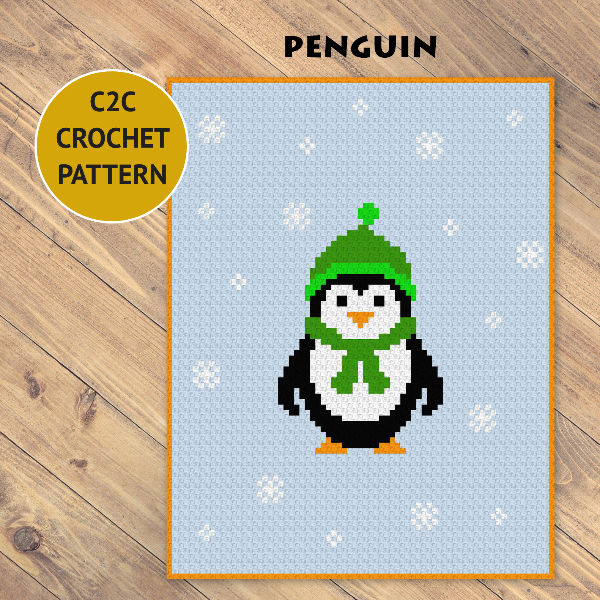 4. Penguin crochet blanket pattern