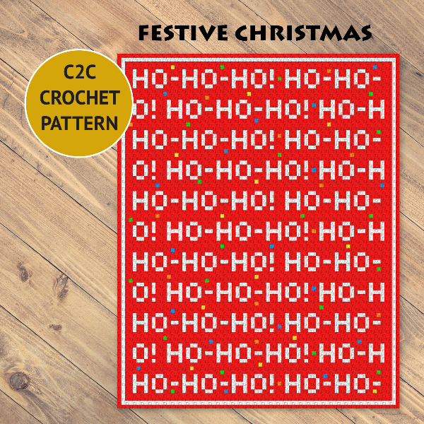 4. Festive Christmas crochet blanket pattern