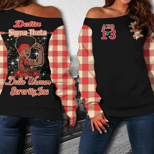 Delta Sigma Theta Women Sorority Women Off Shoulder, African Women Off Shoulder For Women