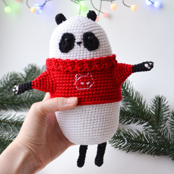 Crochet panda amigurumi pdf digital download pattern