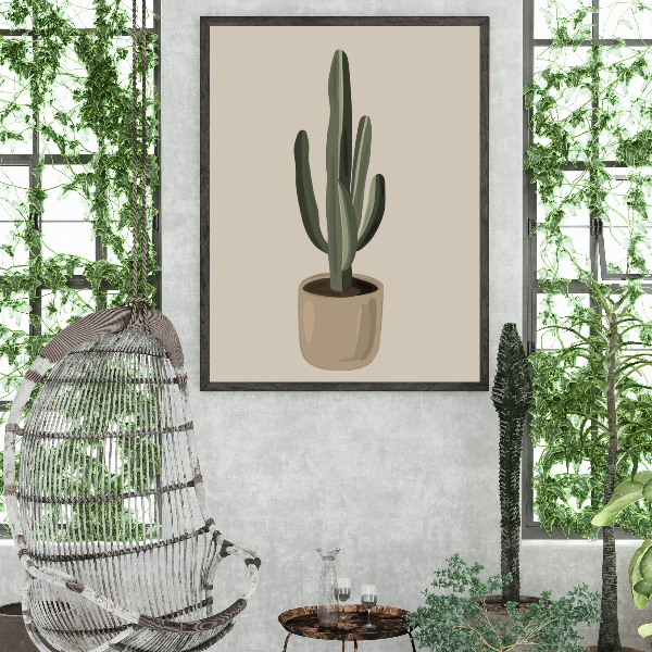 Green Natural Botanical Organic Poster Frame Wall Art Mockup .jpg