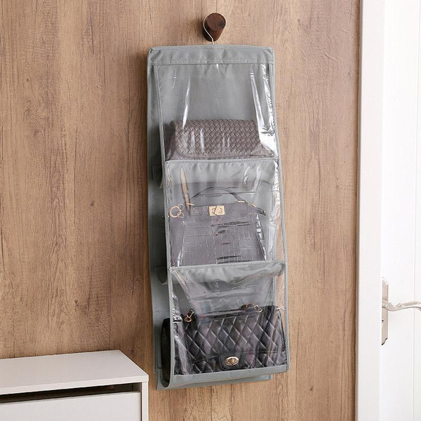 OrganizePro Hanging Handbag Organizer Dust Proof Wardrobe Storage