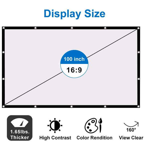 Portable Anti-Light Outdoor Projector Screen