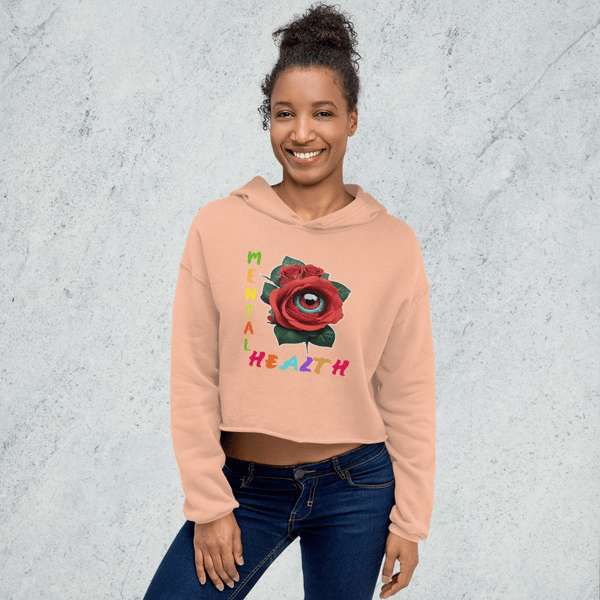 Mental health mental retro Crop Hoodie