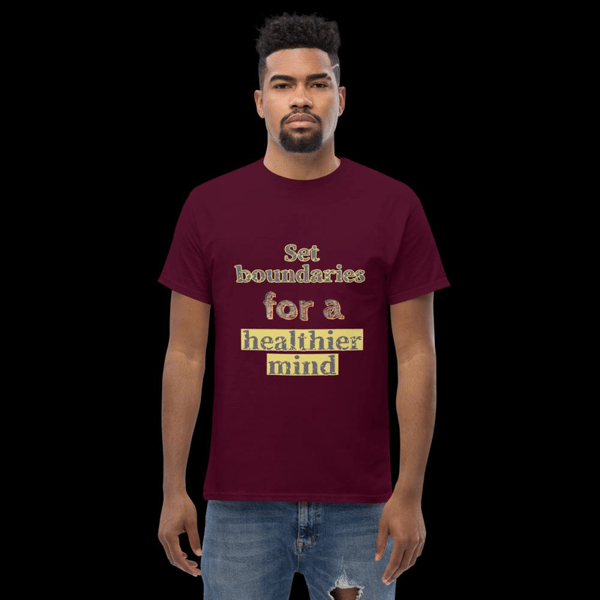 Mental health, Set boundaries for a healthier mind, mental health retro mental Men's classic tee