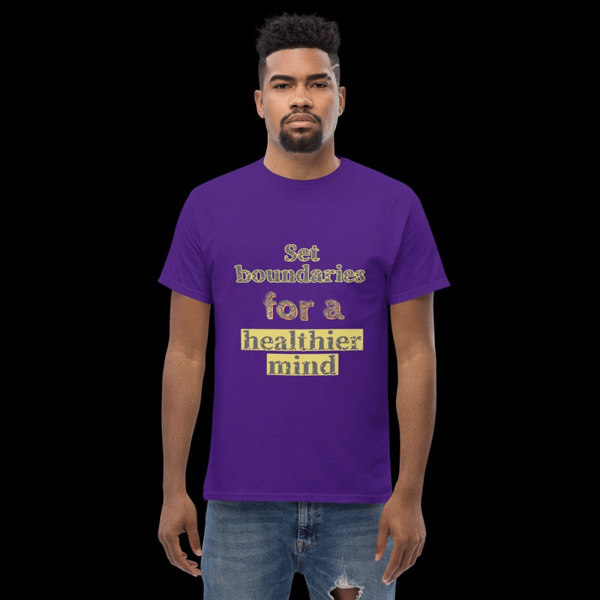 Mental health, Set boundaries for a healthier mind, mental health retro mental Men's classic tee