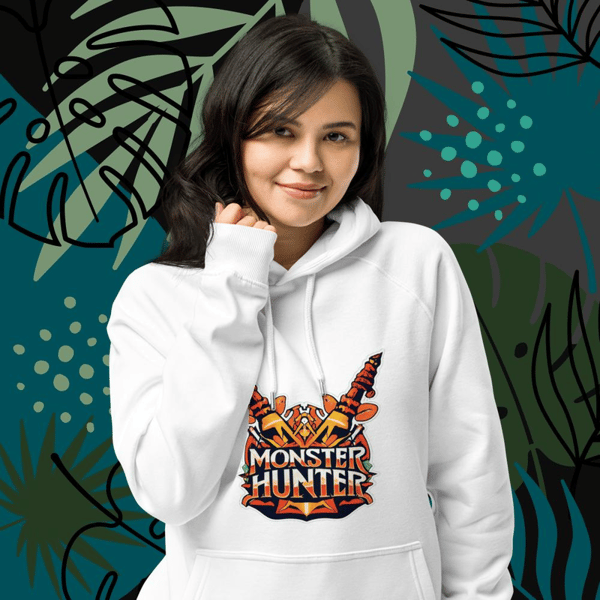 monsterhunter generations ultimate monsterhunterworld gaming monster ultimate hunter gamer monsterhuntercosplay Unisex eco raglan hoodie