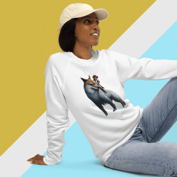 Mononoke Ashitaka Nausicaa Jiji Laputa Mononoke Hime fashion lifestyle anime trend best selling 3D Unisex organic raglan sweatshirt