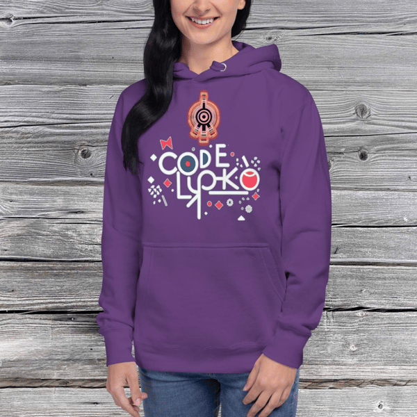 code, lyoko, logo, code lyoko logo code lyoko Vector Code Lyoko Aelita Ваш код Аэлита anime Unisex Hoodie