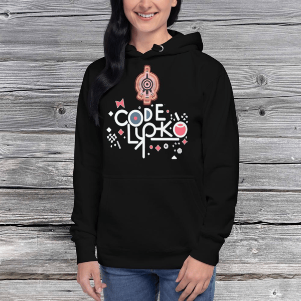 code, lyoko, logo, code lyoko logo code lyoko Vector Code Lyoko Aelita Ваш код Аэлита anime Unisex Hoodie