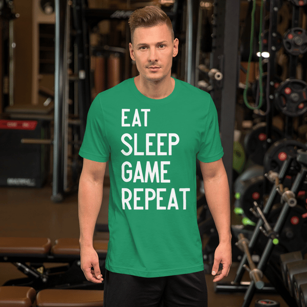 Eat Sleep Game Repeat Unisex t-shirt