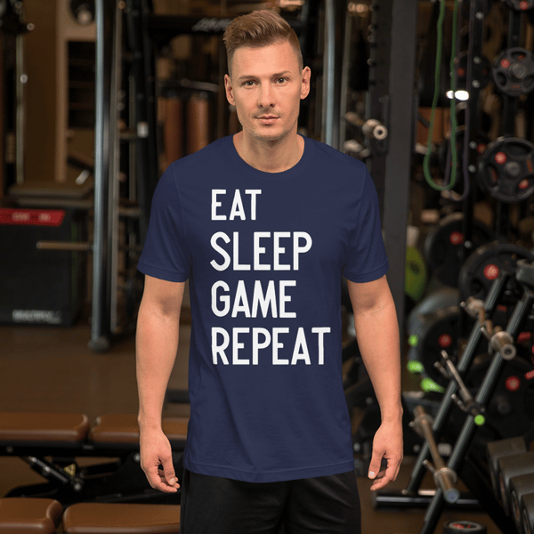 Eat Sleep Game Repeat Unisex t-shirt