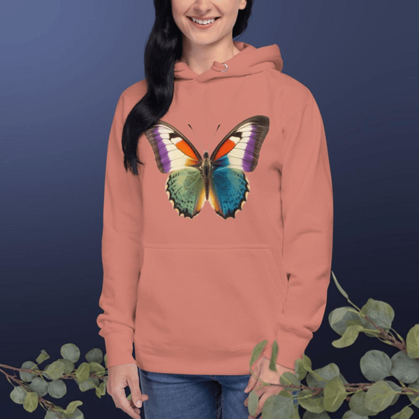 Monarch butterfly graphic print design illustration monarch Butterfly motif Бабочка-монарх Monarque papillon Unisex Hoodie