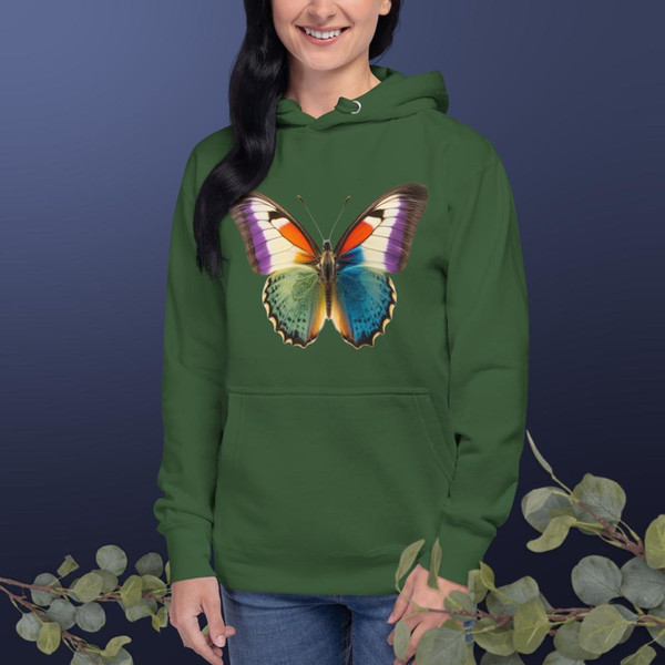 Monarch butterfly graphic print design illustration monarch Butterfly motif Бабочка-монарх Monarque papillon Unisex Hoodie