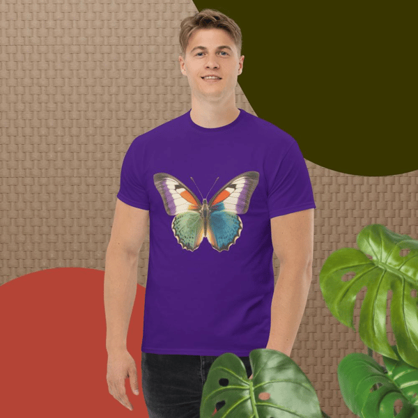 Monarch butterfly graphic print design illustration monarch Butterfly motif Бабочка-монарх Monarque papillon Men's classic tee