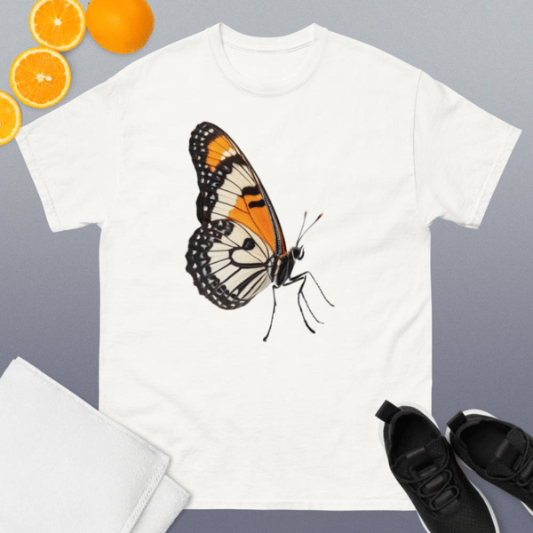 Monarch butterfly graphic print design illustration monarch Butterfly motif Бабочка-монарх Monarque papillon Men's classic tee