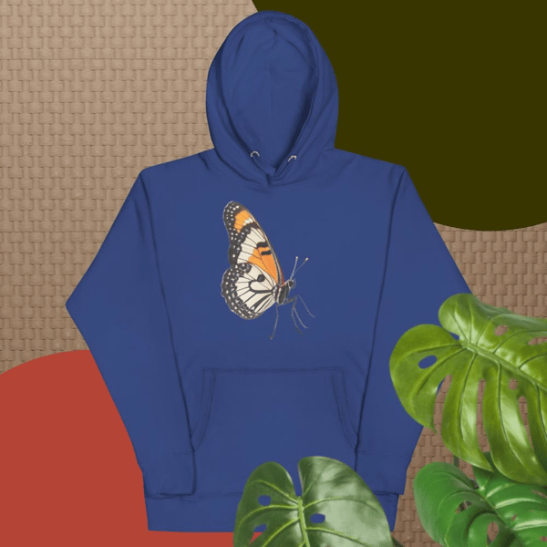 Monarch butterfly graphic print design illustration monarch Butterfly motif Бабочка-монарх Monarque papillon Unisex Hoodie