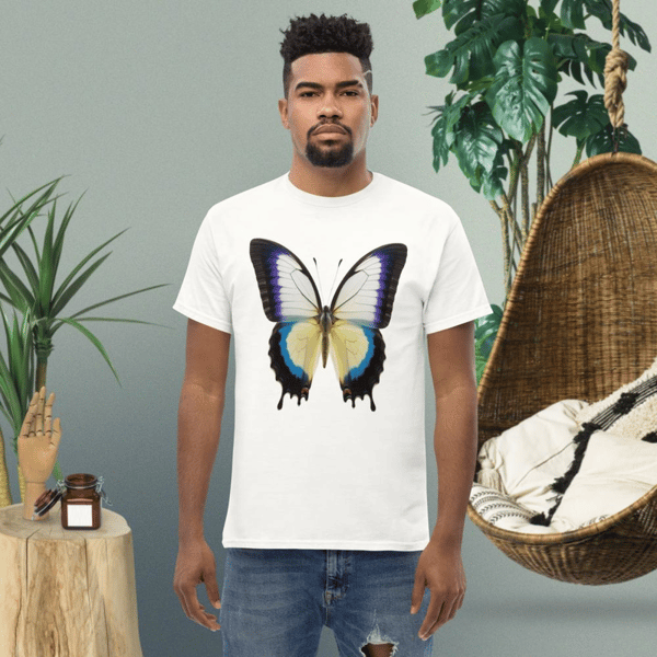 Monarch butterfly graphic print design illustration monarch Butterfly motif Бабочка-монарх Monarque papillon Men's classic tee