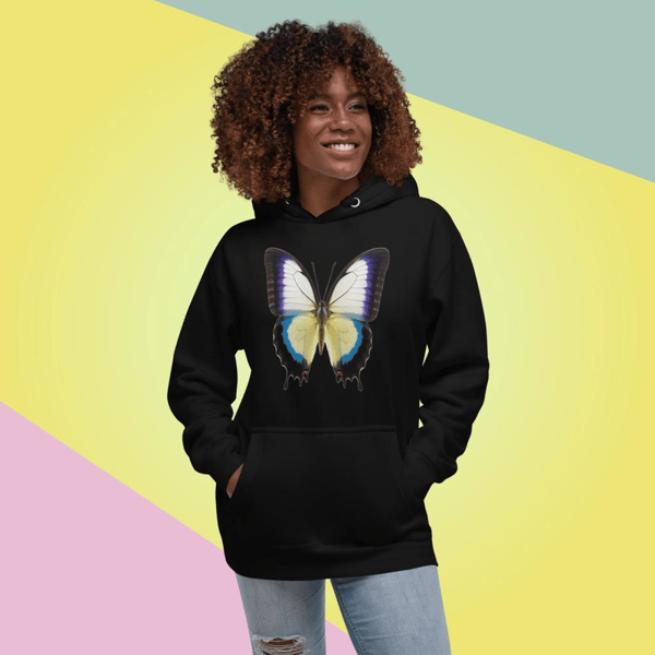 Monarch butterfly graphic print design illustration monarch Butterfly motif Бабочка-монарх Monarque papillon Unisex Hoodie