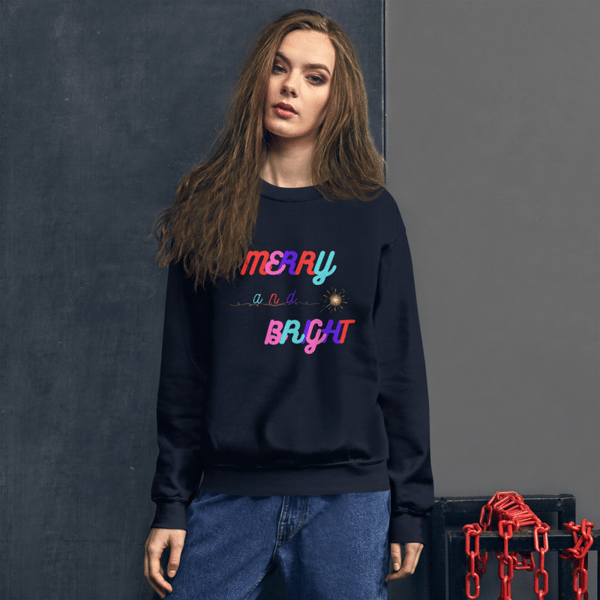 best Sweatshirt merry and bright , unisex