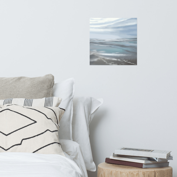 Sea painting Digital art Paper art print Wall art digital Calm landscape Wall art print