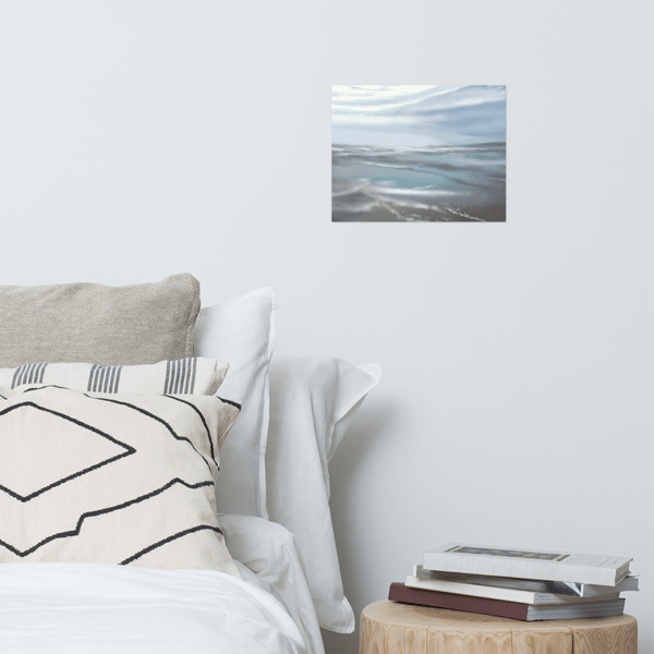 Sea painting Digital art Paper art print Wall art digital Calm landscape Wall art print